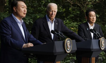 Лидеры США, Японии и Южной Кореи отметили колоссальный прогресс в сотрудничестве